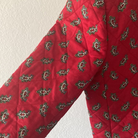 Vera Bradley Vintage Quilted Red Jacket Size L - Picture 6 of 12
